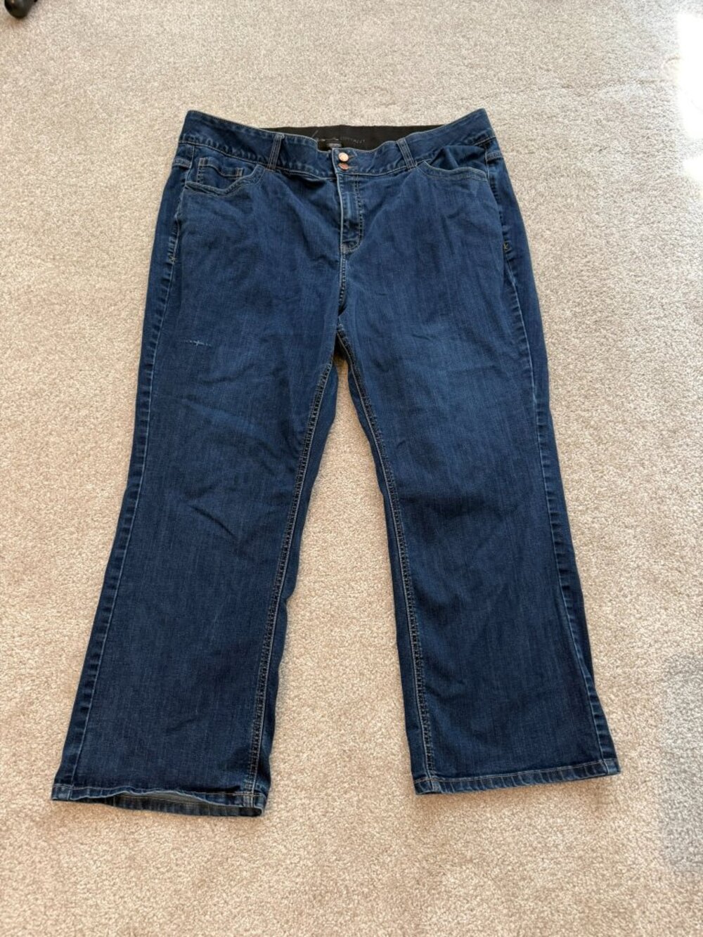 Lane Bryant Straight Leg Jeans 22 Short Dark Wash Stretch Plus Size - Picture 8 of 11